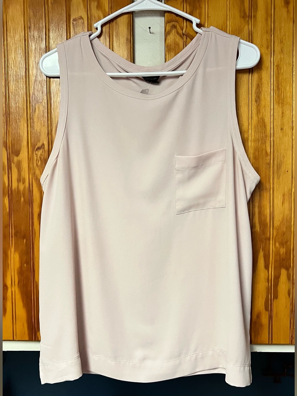 Ann Taylor Women’s Sleeveless Pocket Tank Top - Blush Pink size L